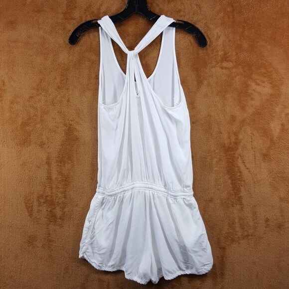 SPLENDID Romper Womens Small White Pull On Racerback Tank Drawstring Shorts - Picture 4 of 7